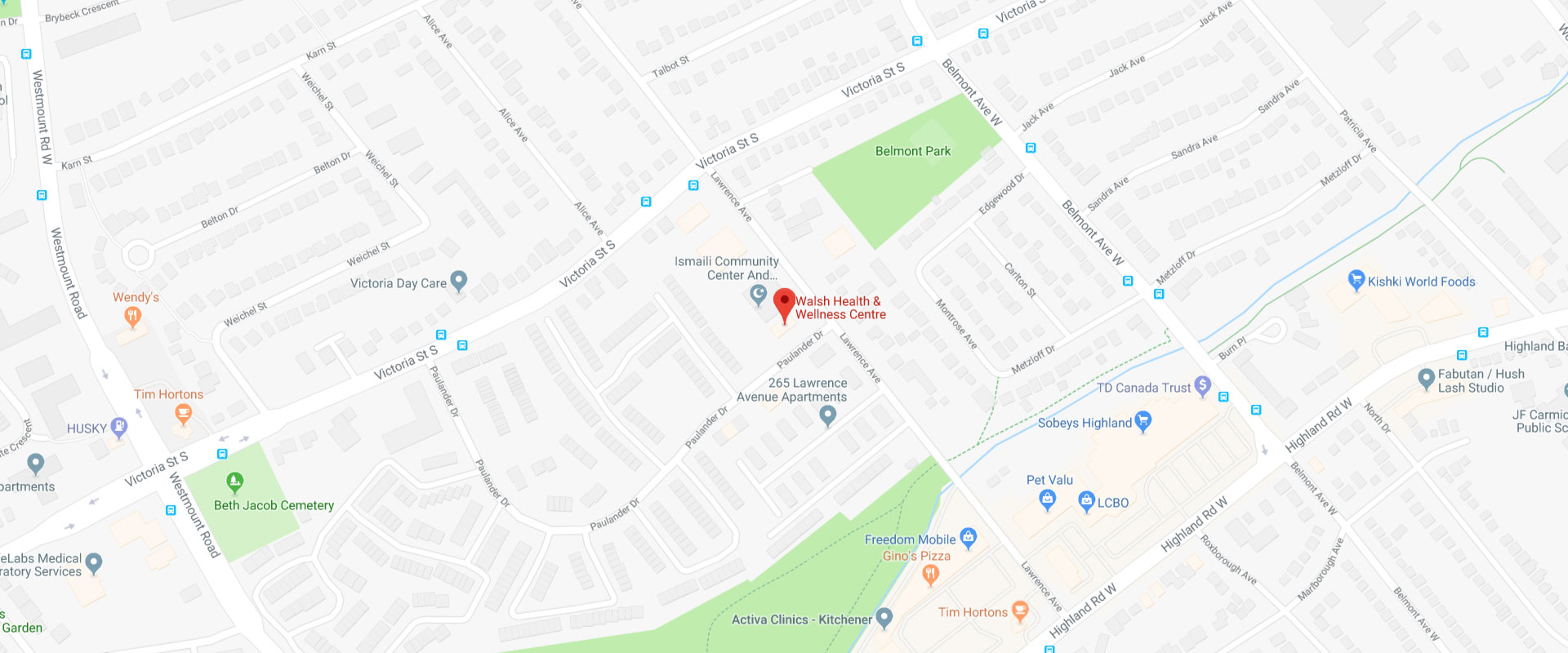 Walsh Health & Wellness Centre location on Google Maps